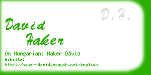 david haker business card